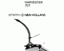 Operator's Manual for New Holland Harvesting equipment model 707