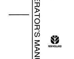 Operator's Manual for New Holland Harvesting equipment model 718