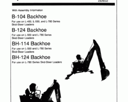 New Holland Skid steers / compact track loaders model B104 Operator's Manual