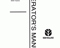 Operator's Manual for New Holland Tractors model 9030