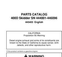 Parts Catalogs for Timberjack D Series model 400d Skidders