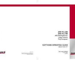 Operator's Manual for Case IH Tractors model AFS PRO 700