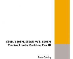 Parts Catalog for Case Loader backhoes model 580SN