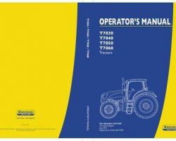 Operator's Manual for New Holland Tractors model T7050