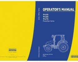 Operator's Manual for New Holland Tractors model T4.65