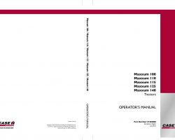 Operator's Manual for Case IH Tractors model MAXXUM 100