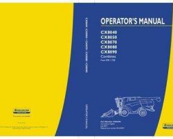 Operator's Manual for New Holland Combine model CX8040