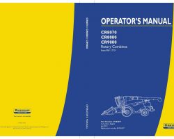 Operator's Manual for New Holland Combine model CR8070
