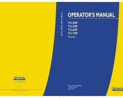 Operator's Manual for New Holland Tractors model T3.65F