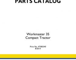 Parts Catalog for New Holland Tractors model Workmaster 35