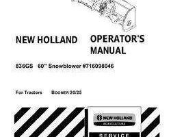 Operator's Manual for New Holland Tractors model 836GS