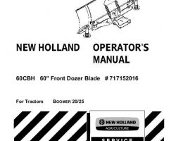 Operator's Manual for New Holland Tractors model 60CBH