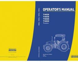 Operator's Manual for New Holland Tractors model T4030