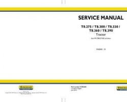 Engine Service Manual for New Holland Tractors model T8.275