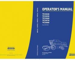 Operator's Manual for New Holland Combine model TC5050