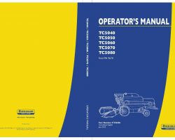 Operator's Manual for New Holland Combine model TC5040