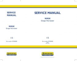Service Manual for New Holland Harvesting equipment model 9090X