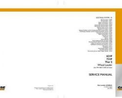 Case Wheel loaders model 721F Electrical Wiring Diagram Manual