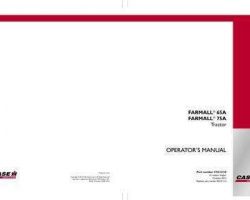 Operator's Manual for Case IH Tractors model Farmall 65A