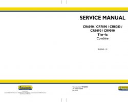 Service Manual for New Holland Combine model CR6090