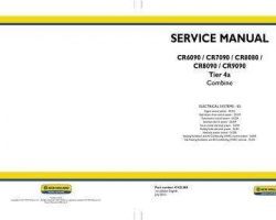 Electrical Wiring Diagram Manual for New Holland Combine model CR7090
