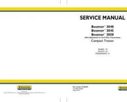 Engine Service Manual for New Holland Tractors model Boomer 3045