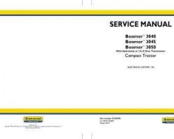 Electrical Wiring Diagram Manual for New Holland Tractors model Boomer 3045