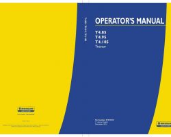 Operator's Manual for New Holland Tractors model T4.105