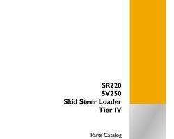 Parts Catalog for Case Skid steers / compact track loaders model SV250