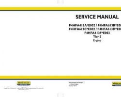 Service Manual for New Holland Engines model F4HFA613C*E002