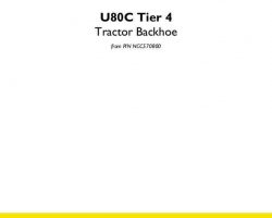New Holland CE Tractors model U80C Service Manual