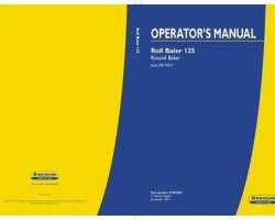 Operator's Manual for New Holland Balers model Roll Baler 125