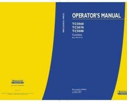 Operator's Manual for New Holland Combine model TC5080