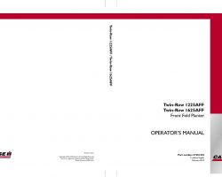 Operator's Manual for Case IH Planter model Twin-Row 1225AFF