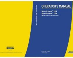 Operator's Manual for New Holland Windrower model Speedrower 240