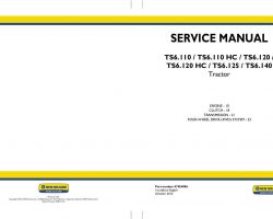 Engine Service Manual for New Holland Tractors model TS6.110