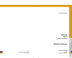 Case Excavators model CX210C Electrical Wiring Diagram Manual