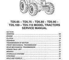 Service Manual for New Holland Tractors model TD5.80