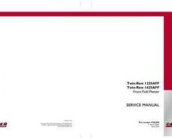 Service Manual for Case IH Planter model Twin-Row 1625AFF