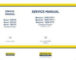 Service Manual for New Holland Tractors model Boomer 3040