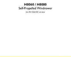 Service Manual for New Holland Windrower model H8080