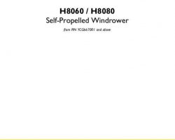 Service Manual for New Holland Windrower model H8060