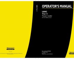 Operator's Manual for New Holland CE Tractors model U80C
