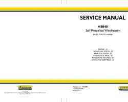Engine Service Manual for New Holland Windrower model H8040