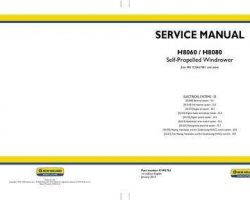Electrical Wiring Diagram Manual for New Holland Windrower model H8080