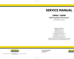 Electrical Wiring Diagram Manual for New Holland Windrower model H8060