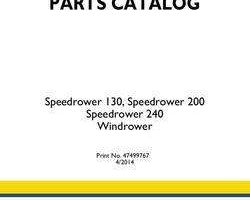 Parts Catalog for New Holland Windrower model Speedrower 240