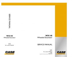 Case Excavators model WX148 Service Manual