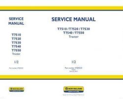 Service Manual for New Holland Tractors model T7520