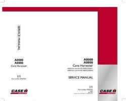 Service Manual for Case IH Harvester model A8000